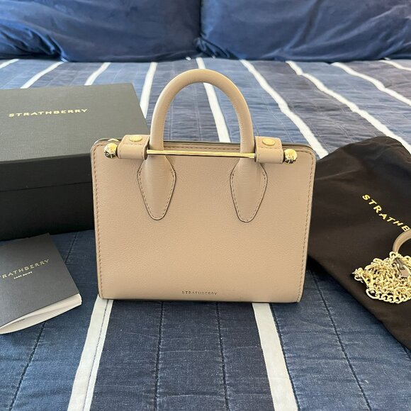 NEW Strathberry Nano Tote in Desert - Picture 1 of 11